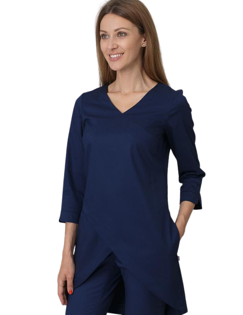 Treat in Style Scrubs Women's Elegant Long-Sleeve Blue | scrub-supply.com