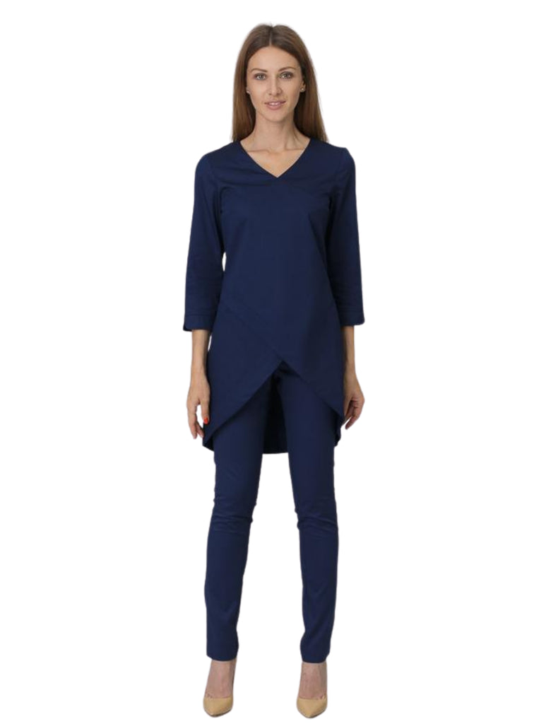 Treat in Style Scrubs Women's Elegant Long-Sleeve Blue | scrub-supply.com