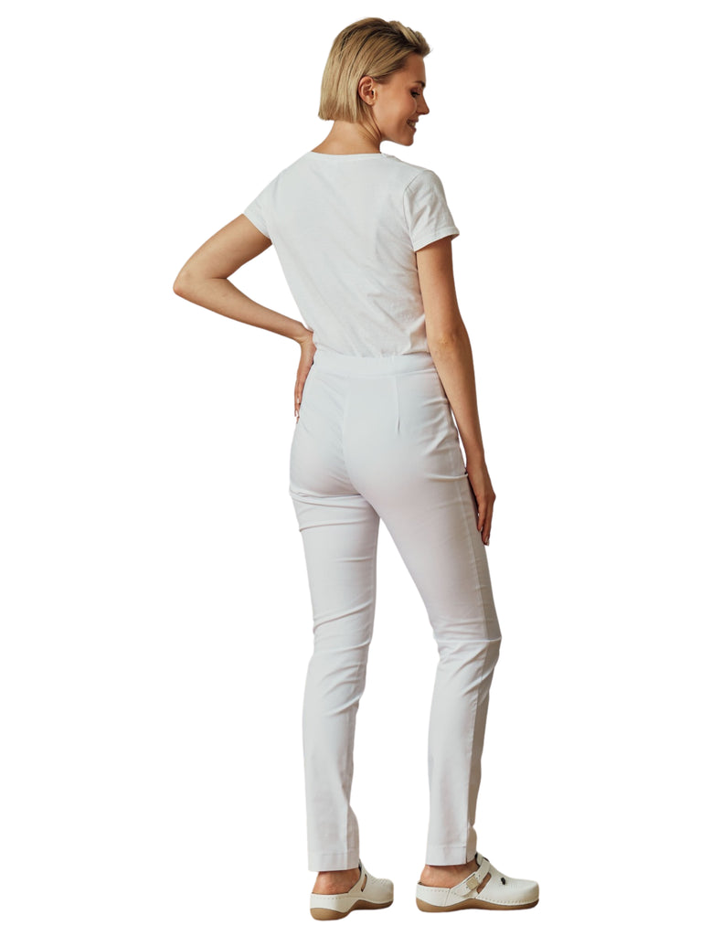 Treat in Style Scrubs Women's Skinny Pants White | scrub-supply.com