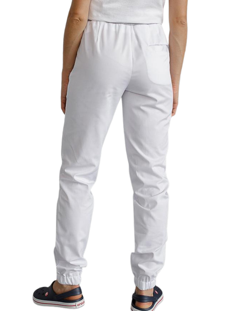 Treat in Style Scrubs Women's Jogger Pants White | scrub-supply.com