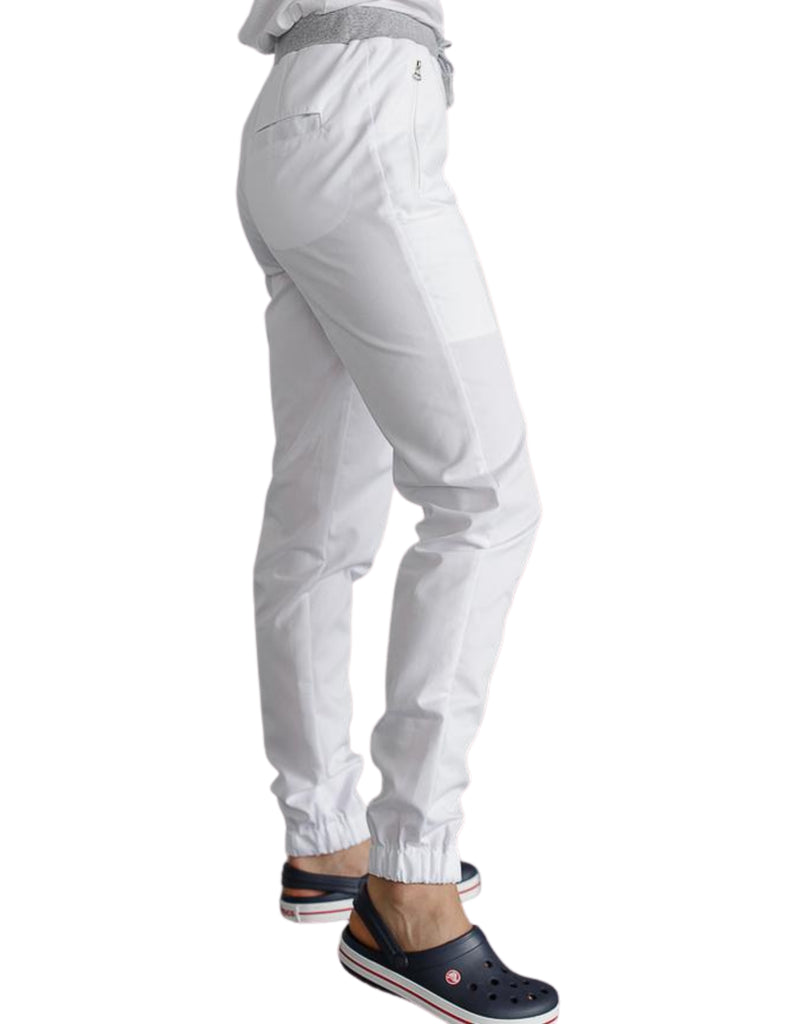 Treat in Style Scrubs Women's Jogger Pants White | scrub-supply.com