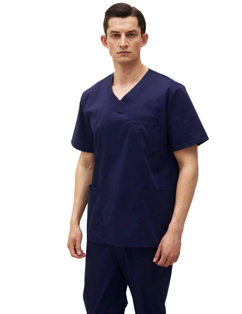 Treat in Style Scrubs Men's Basic Top Blue | scrub-supply.com