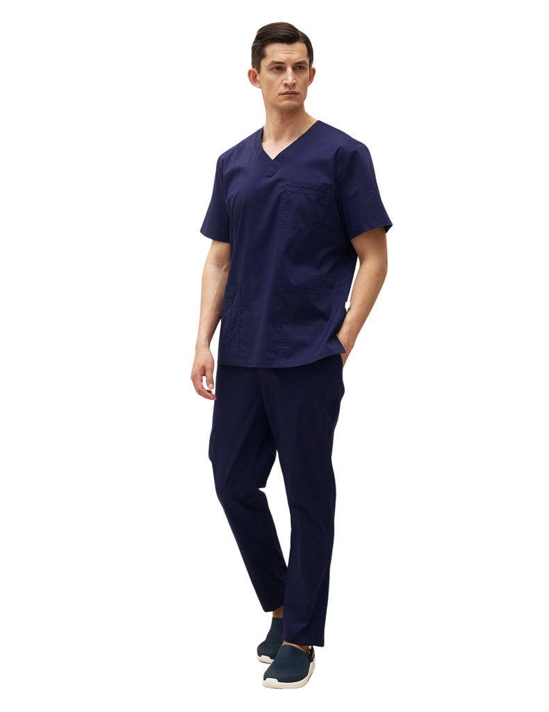 Treat in Style Scrubs Men's Basic Top Blue | scrub-supply.com