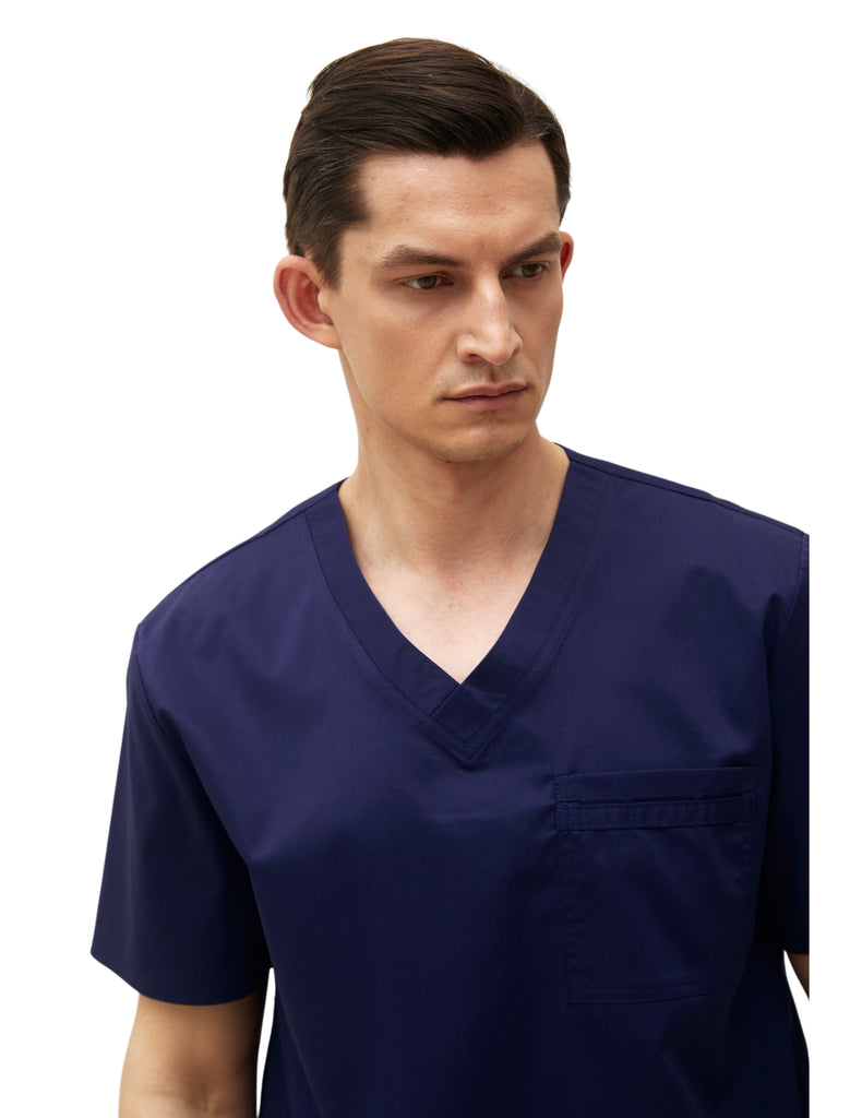 Treat in Style Scrubs Men's Basic Top Blue | scrub-supply.com