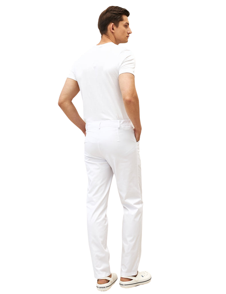 Treat in Style Scrubs Men's Classic Trousers White | scrub-supply.com