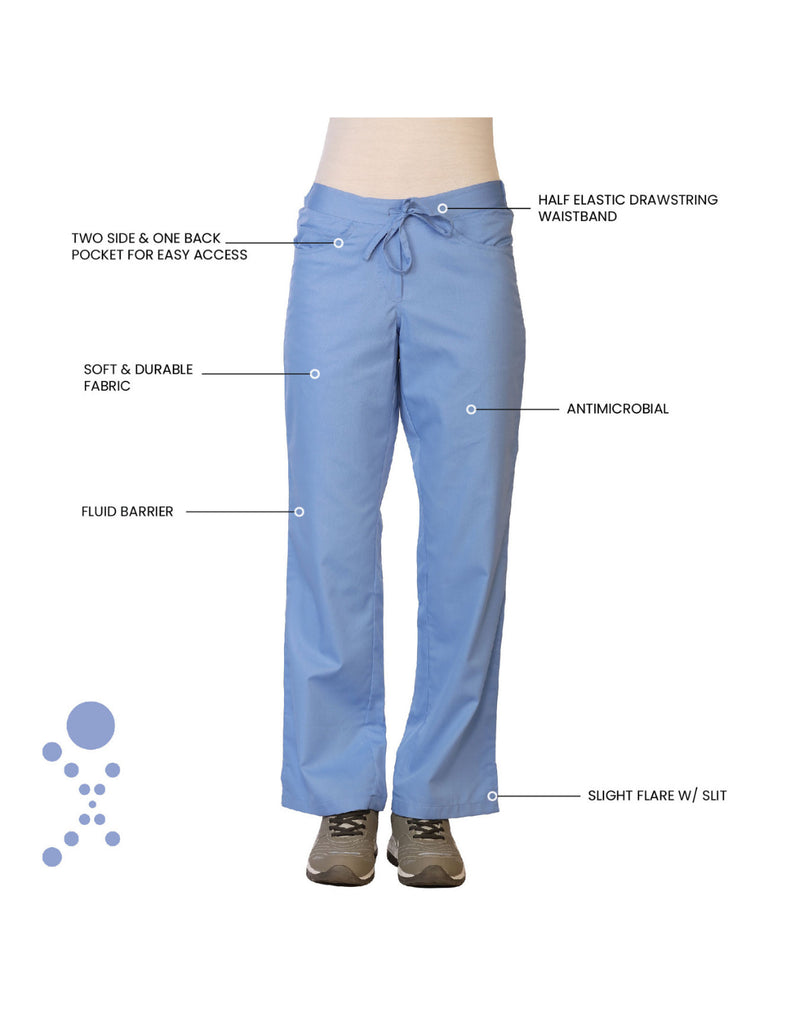 Life Threads Scrubs Women's Classic Pant Ceil Blue | scrub-supply.com