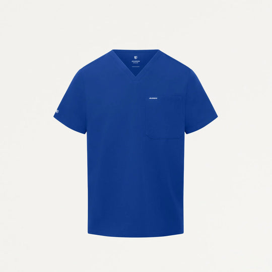Jaanuu Scrubs Men's Holmes Everyday 1-Pocket Scrub Top Galaxy | scrub-supply.com