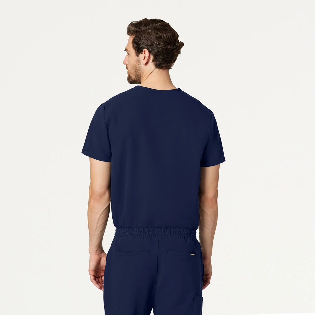 Jaanuu Scrubs Men's Holmes Everyday 1-Pocket Scrub Top Midnight Navy | scrub-supply.com