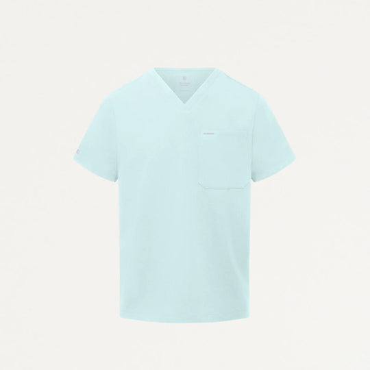 Jaanuu Scrubs Men's Holmes Everyday 1-Pocket Scrub Top Sky Blue | scrub-supply.com