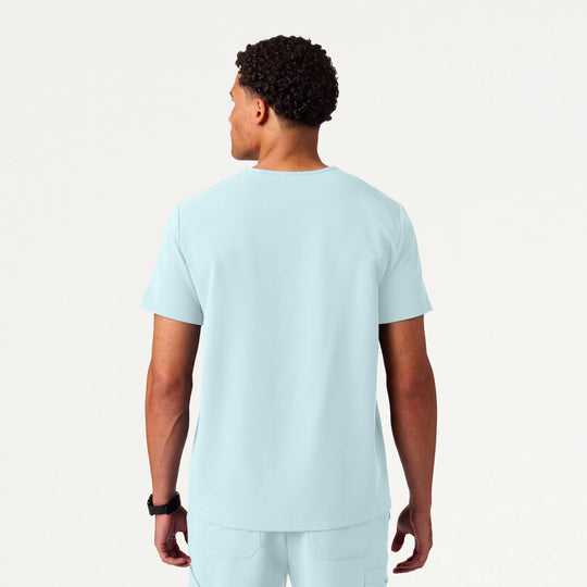 Jaanuu Scrubs Men's Holmes Everyday 1-Pocket Scrub Top Sky Blue | scrub-supply.com
