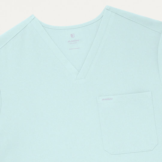 Jaanuu Scrubs Men's Holmes Everyday 1-Pocket Scrub Top Sky Blue | scrub-supply.com