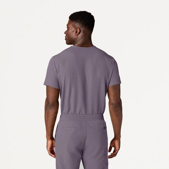 Jaanuu Scrubs Men's Holmes 1-Pocket Scrub Top Titanium | scrub-supply.com
