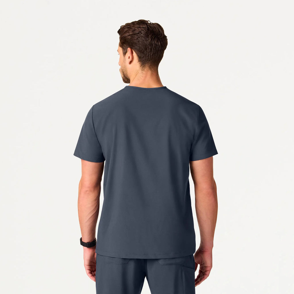 Jaanuu Scrubs Men's Holmes ULTRAlite™ 1-Pocket Scrub Top Carbon Gray | scrub-supply.com