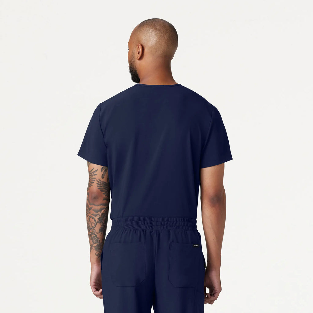 Jaanuu Scrubs Men's Holmes ULTRAlite™ 1-Pocket Scrub Top Midnight Navy | scrub-supply.com