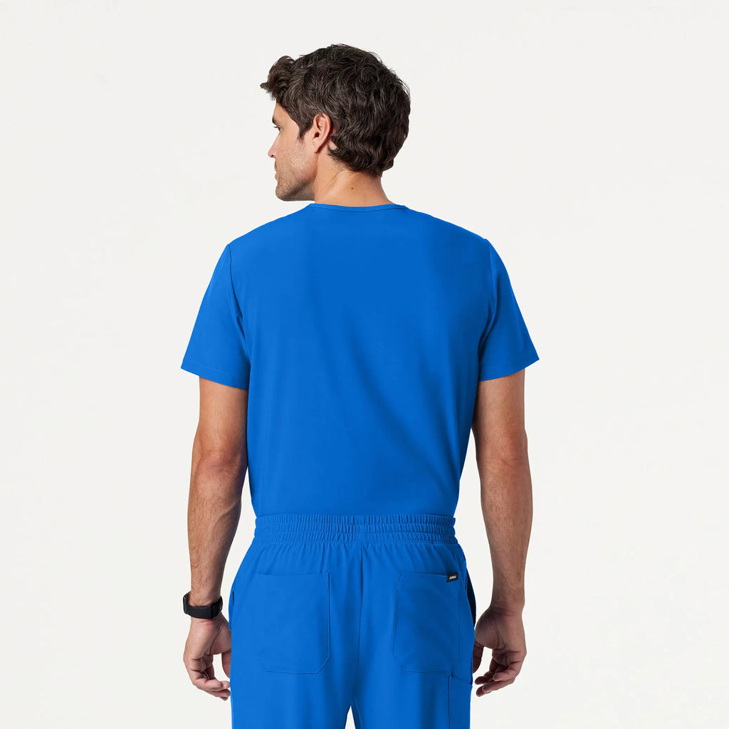 Jaanuu Scrubs Men's Holmes ULTRAlite™ 1-Pocket Scrub Top Royal Blue | scrub-supply.com