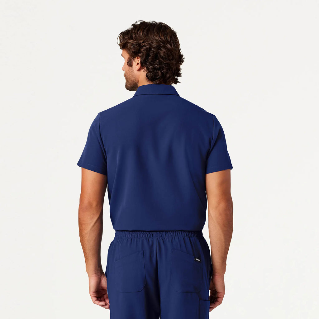 Jaanuu Scrubs Men's Axis Polo Scrub Top Navy Blue | scrub-supply.com