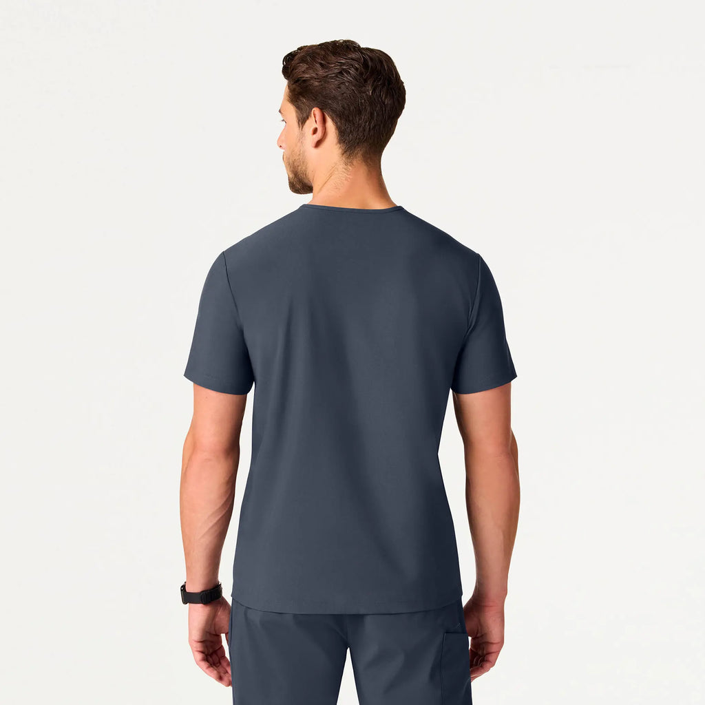 Jaanuu Scrubs Men's Bron ULTRAlite™ 3-Pocket Scrub Top Carbon Gray | scrub-supply.com