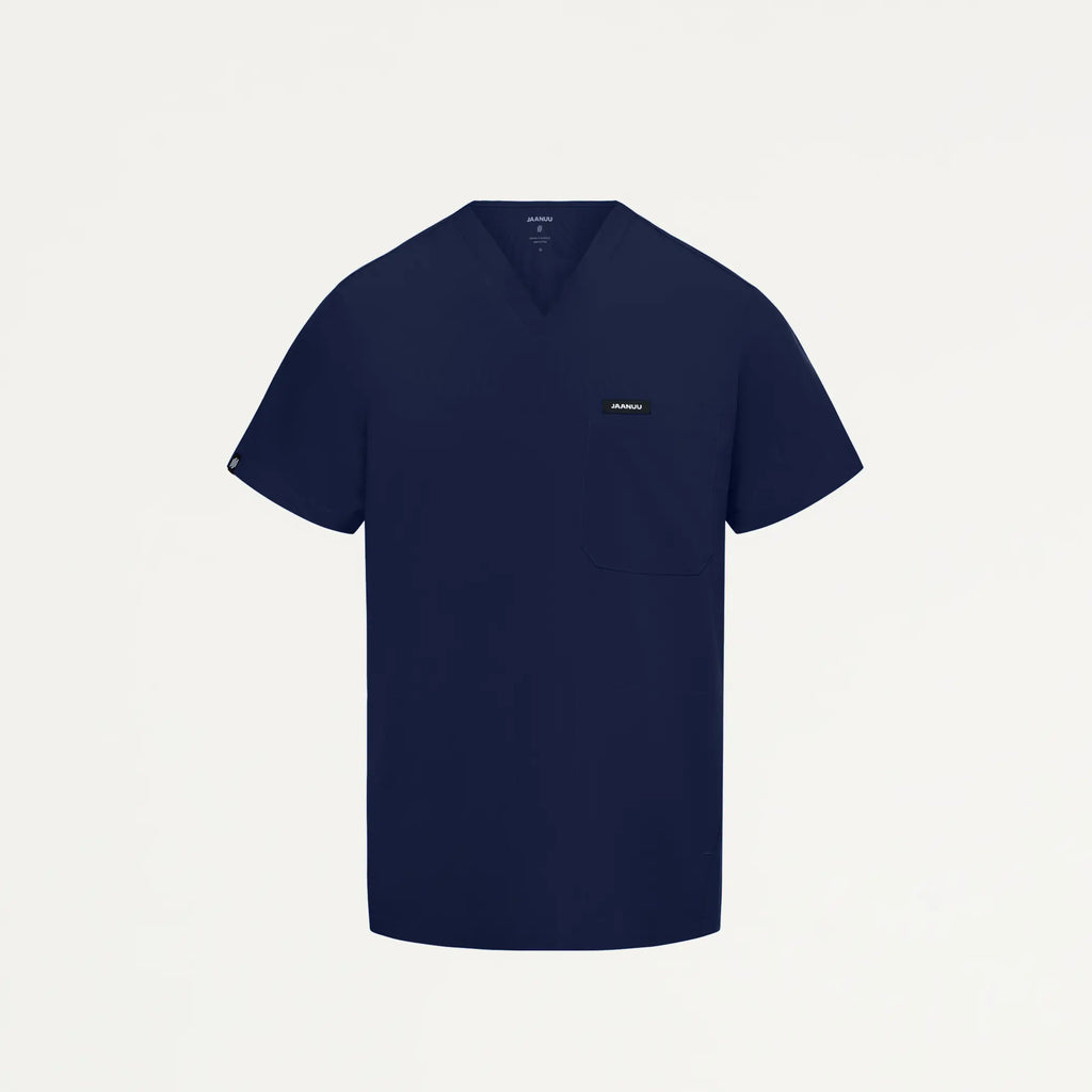 Jaanuu Scrubs Bron ULTRAlite™ 3-Pocket Scrub Top Midnight Navy | scrub-supply.com