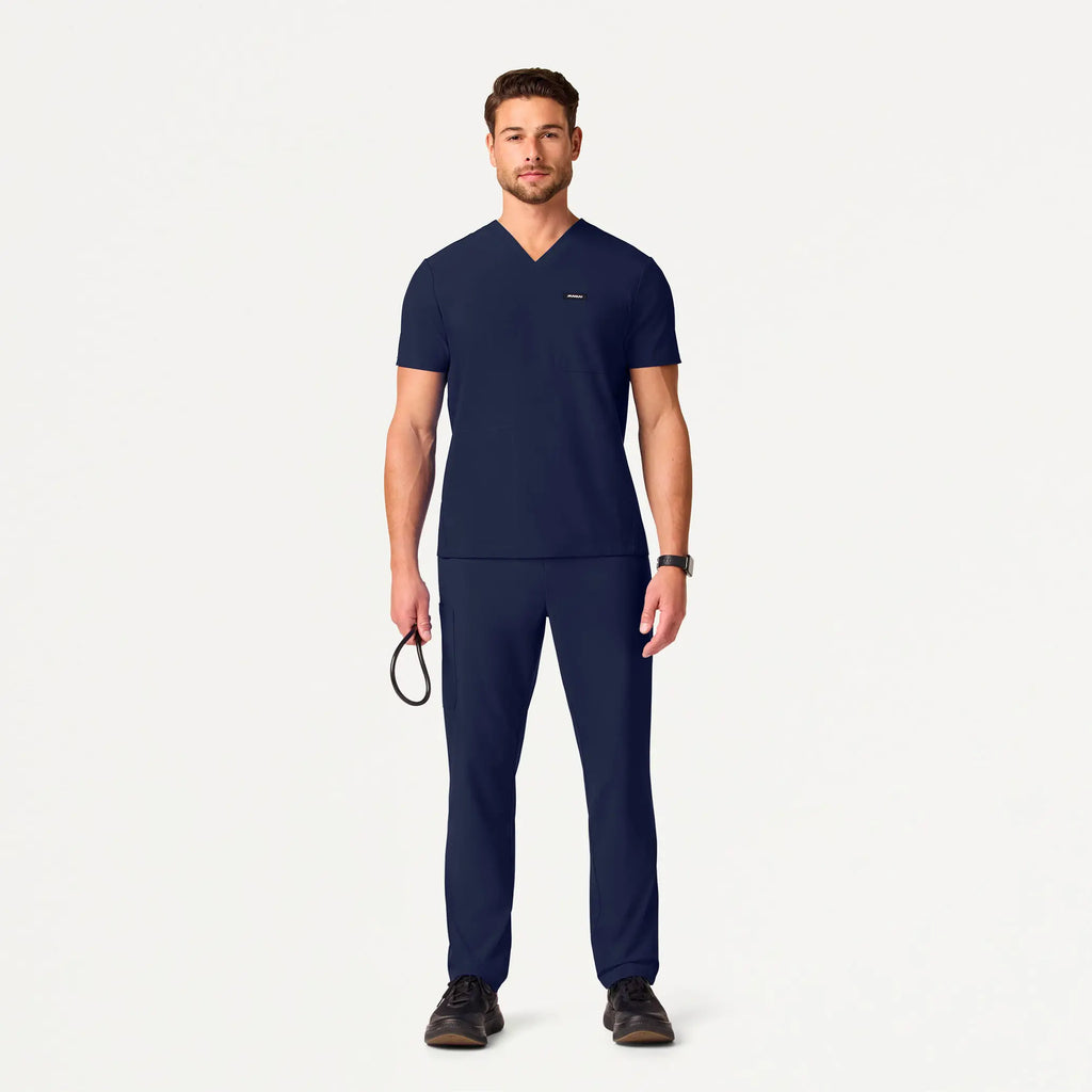 Jaanuu Scrubs Bron ULTRAlite™ 3-Pocket Scrub Top Midnight Navy | scrub-supply.com