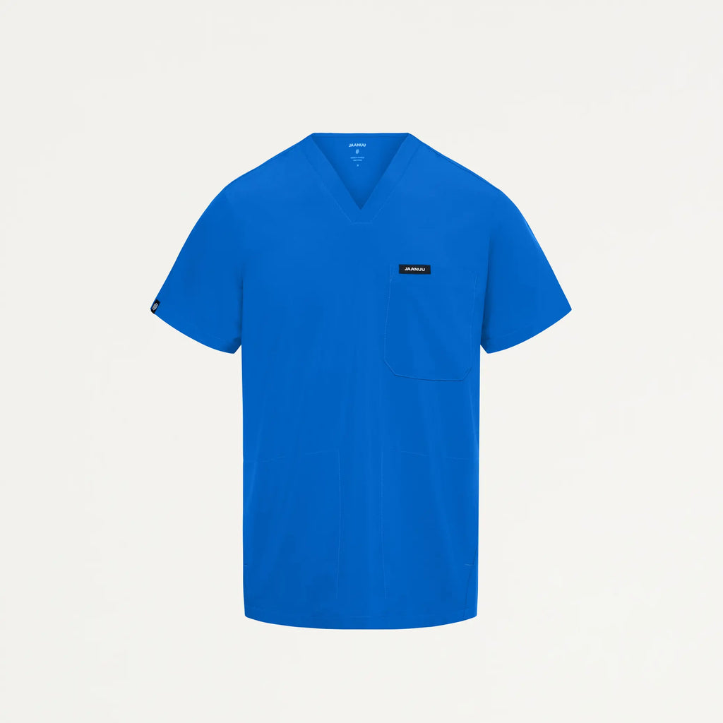 Jaanuu Scrubs Bron ULTRAlite™ 3-Pocket Scrub Top Royal Blue | scrub-supply.com