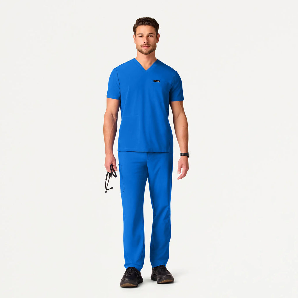 Jaanuu Scrubs Bron ULTRAlite™ 3-Pocket Scrub Top Royal Blue | scrub-supply.com