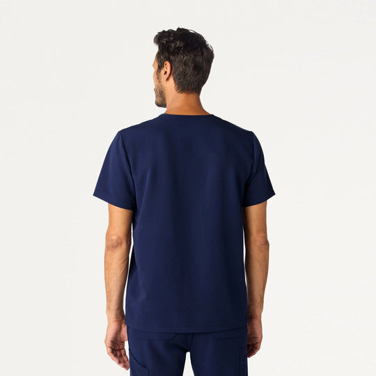 Jaanuu Scrubs Men's Holmes Slim Everyday 1-Pocket Scrub Top Midnight Navy | scrub-supply.com