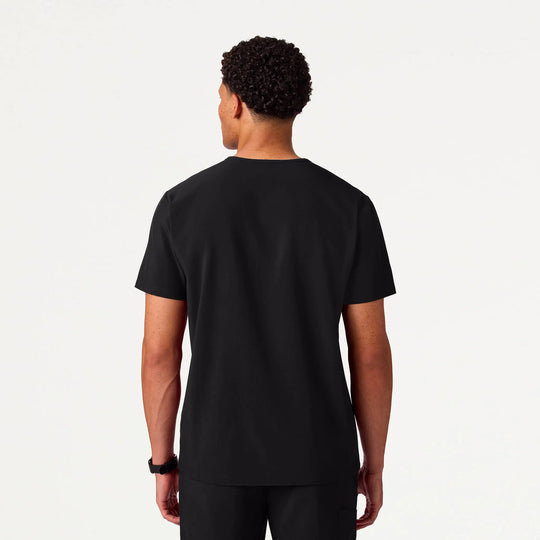 Jaanuu Scrubs Men's Holmes ULTRAlite™ 1-Pocket Scrub Top Black | scrub-supply.com