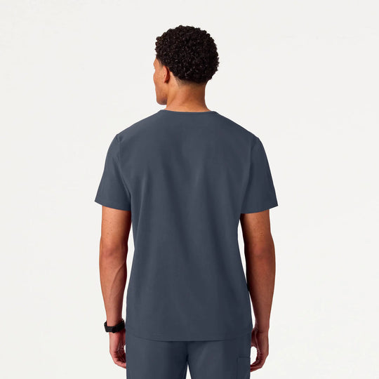 Jaanuu Scrubs Men's Holmes ULTRAlite™ 1-Pocket Scrub Top Carbon Gray | scrub-supply.com