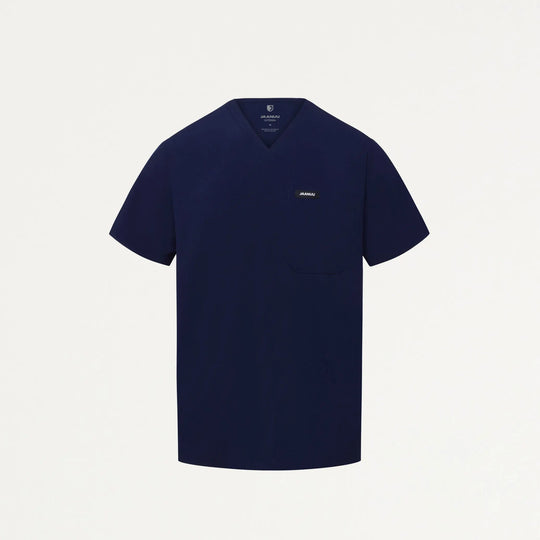 Jaanuu Scrubs Men's Holmes ULTRAlite™ 1-Pocket Scrub Top Midnight Navy | scrub-supply.com