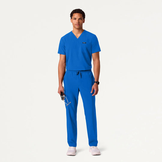 Jaanuu Scrubs Men's Holmes ULTRAlite™ 1-Pocket Scrub Top Royal Blue | scrub-supply.com