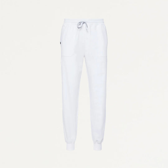 Jaanuu Scrubs Men's Osmo 8-Pocket Cargo Scrub Jogger White | scrub-supply.com