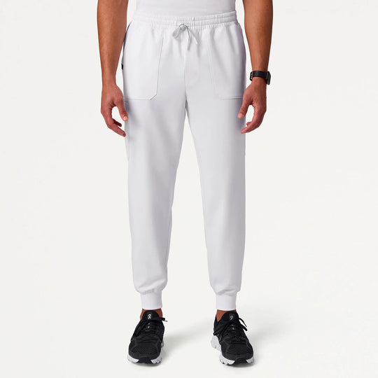 Jaanuu Scrubs Men's Osmo 8-Pocket Cargo Scrub Jogger White | scrub-supply.com