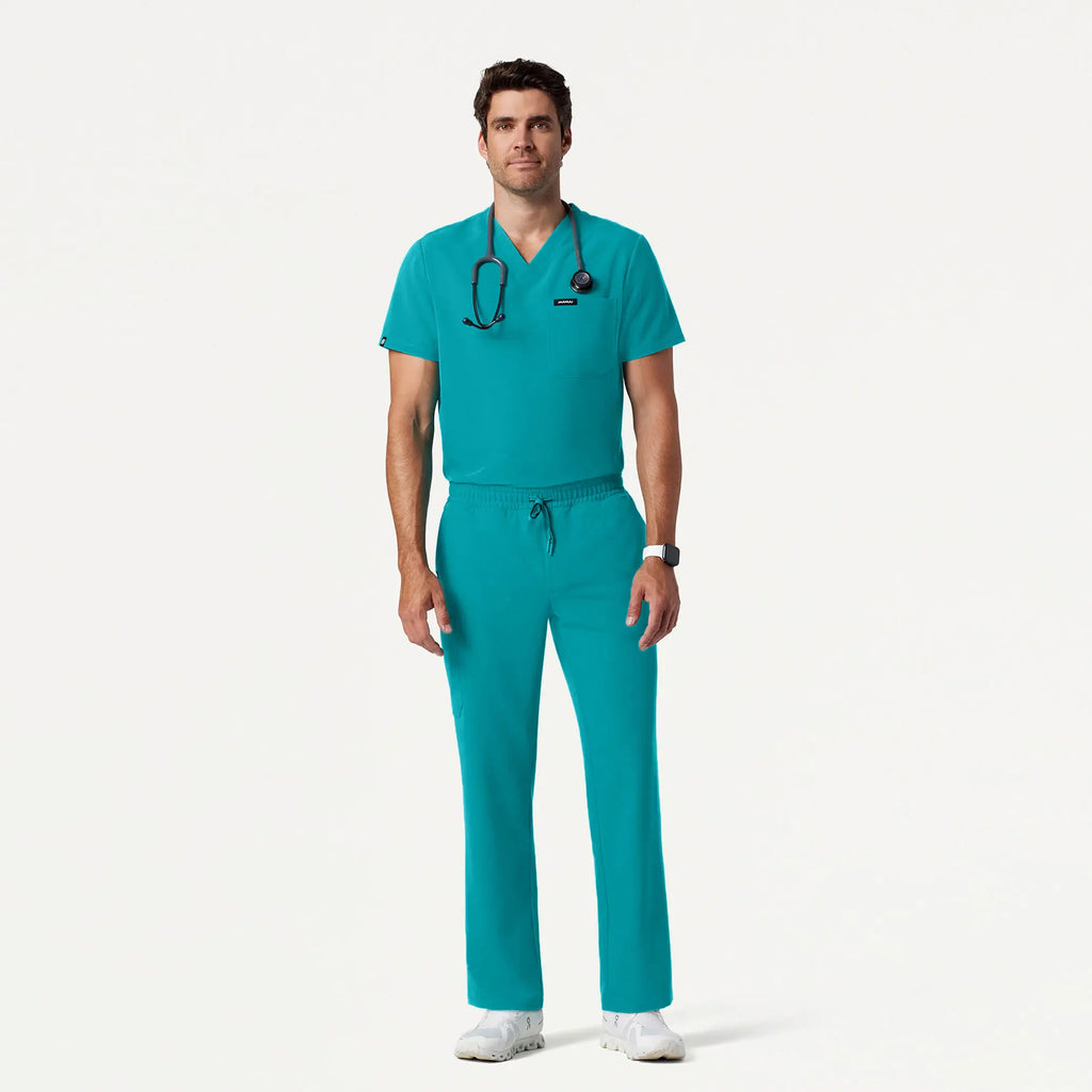 Jaanuu Scrubs Men's Rhodes Everyday Straight-Leg Scrub Pant Aqua | scrub-supply.com