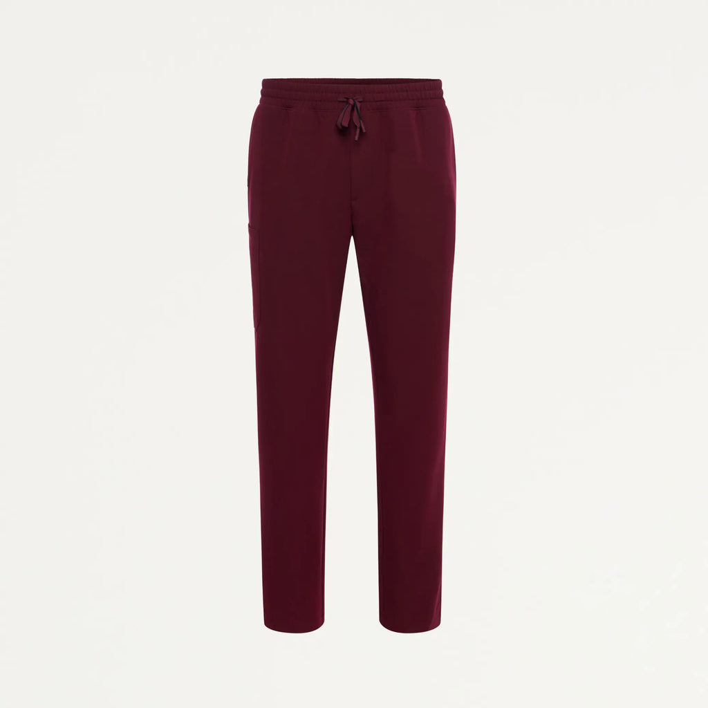 Jaanuu Scrubs Men's Rhodes Everyday Straight-Leg Scrub Pant Burgundy | scrub-supply.com