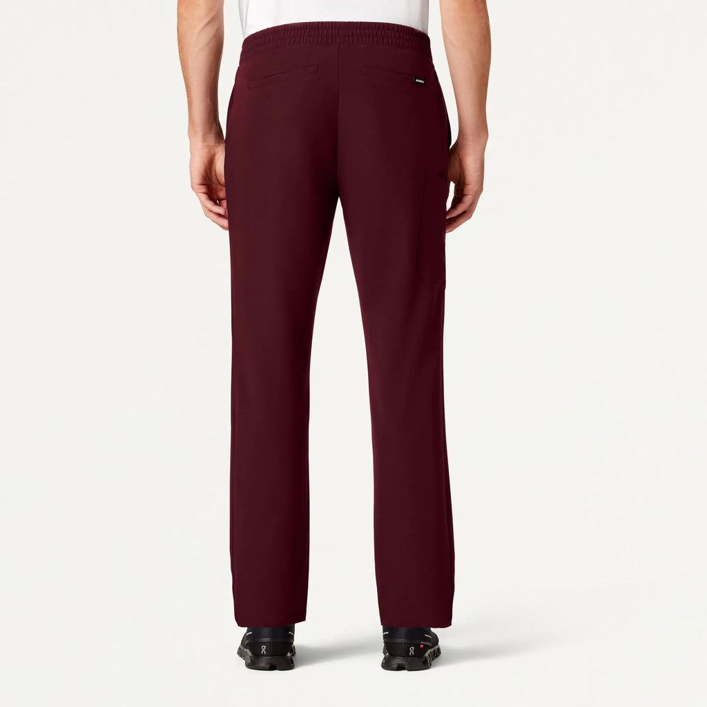 Jaanuu Scrubs Men's Rhodes Everyday Straight-Leg Scrub Pant Burgundy | scrub-supply.com