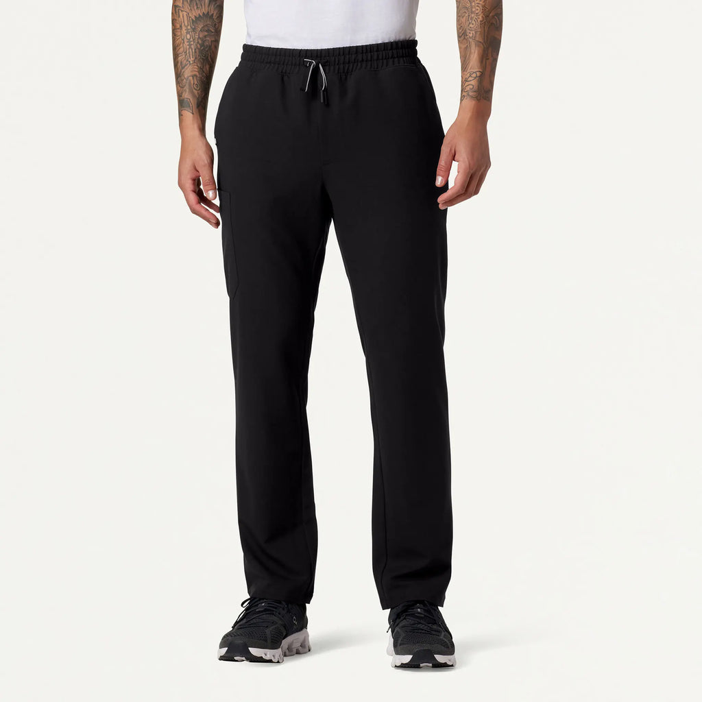 Jaanuu Scrubs Men's Rhodes Everyday Straight-Leg Scrub Pant Black | scrub-supply.com