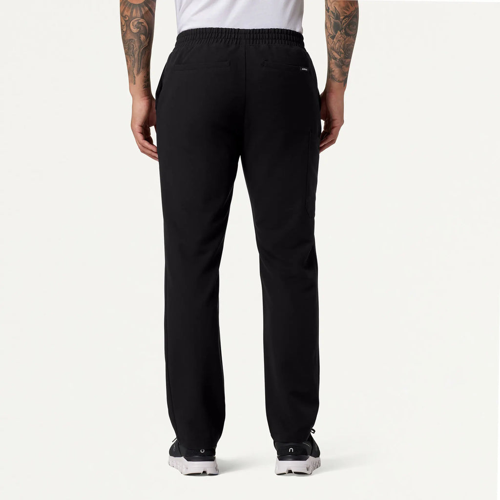 Jaanuu Scrubs Men's Rhodes Everyday Straight-Leg Scrub Pant Black | scrub-supply.com