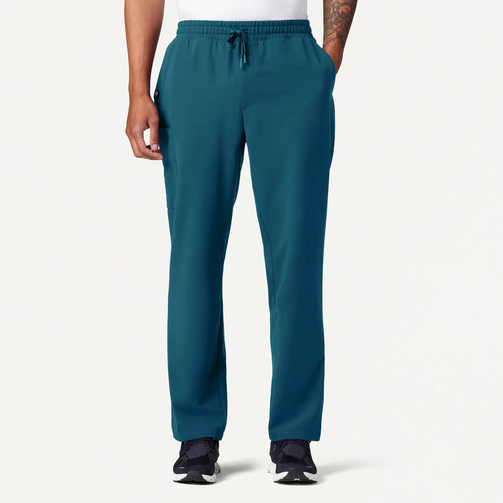 Jaanuu Scrubs Men's Rhodes Everyday Straight-Leg Scrub Pant Caribbean Blue | scrub-supply.com