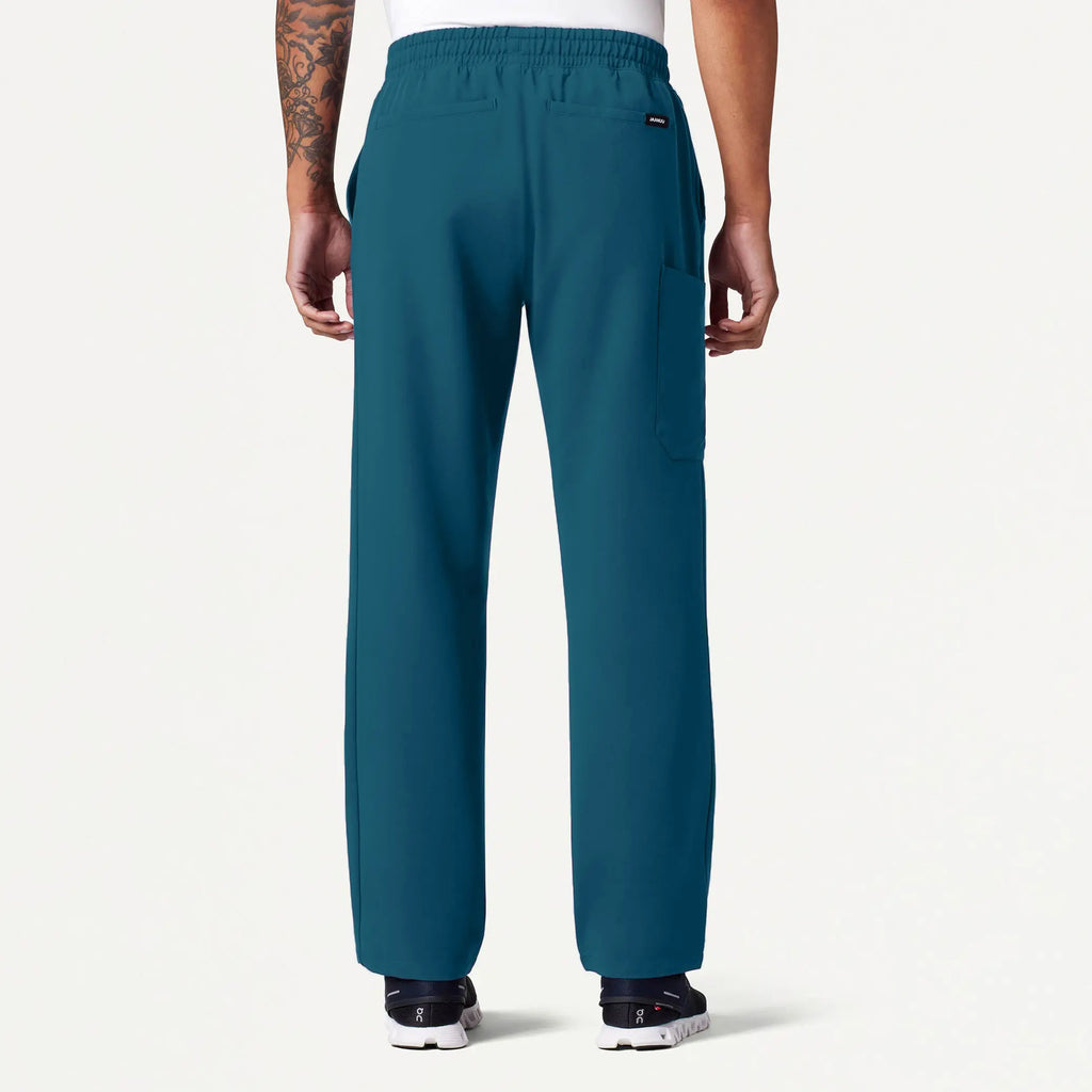 Jaanuu Scrubs Men's Rhodes Everyday Straight-Leg Scrub Pant Caribbean Blue | scrub-supply.com