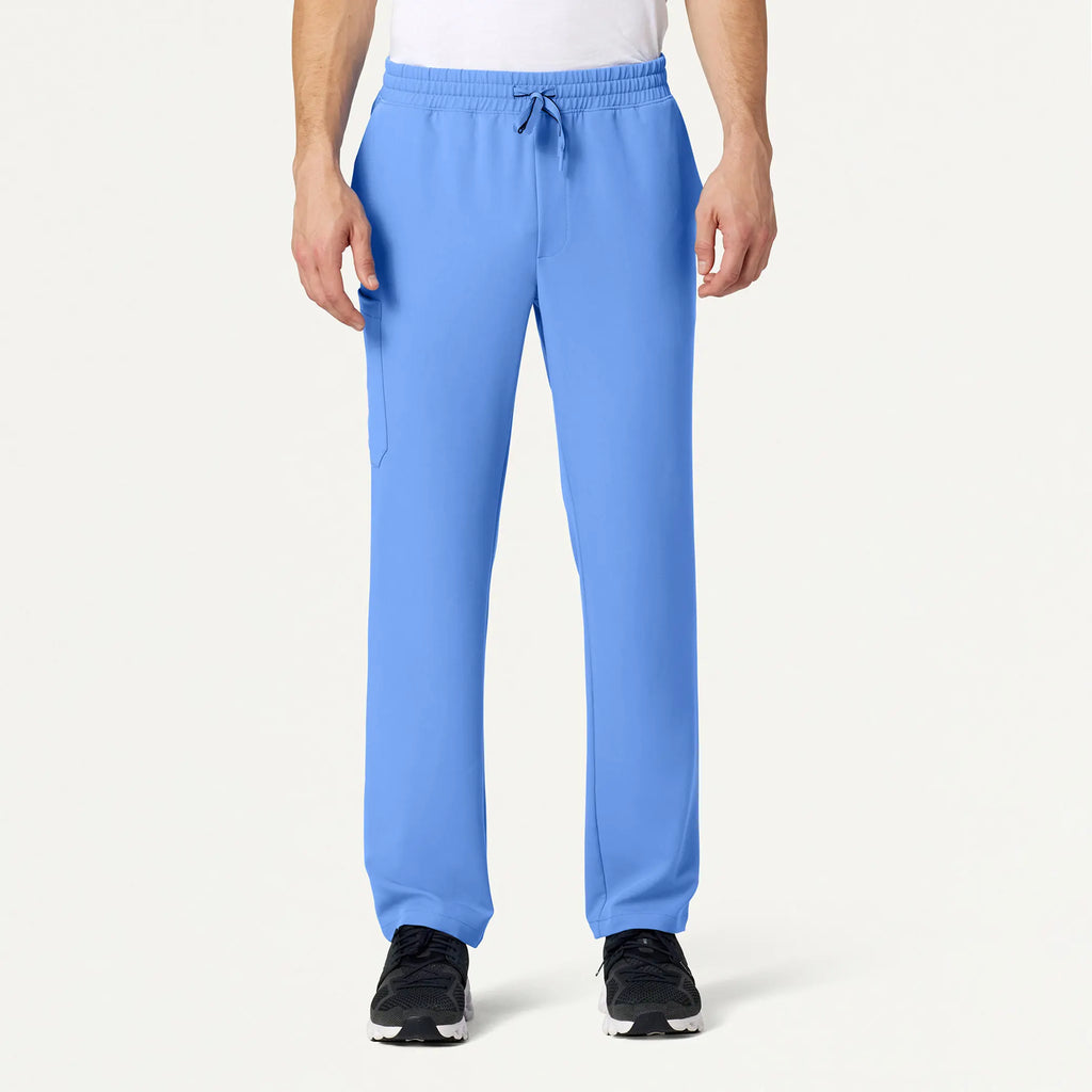 Jaanuu Scrubs Men's Rhodes Everyday Straight-Leg Scrub Pant Ceil Blue | scrub-supply.com