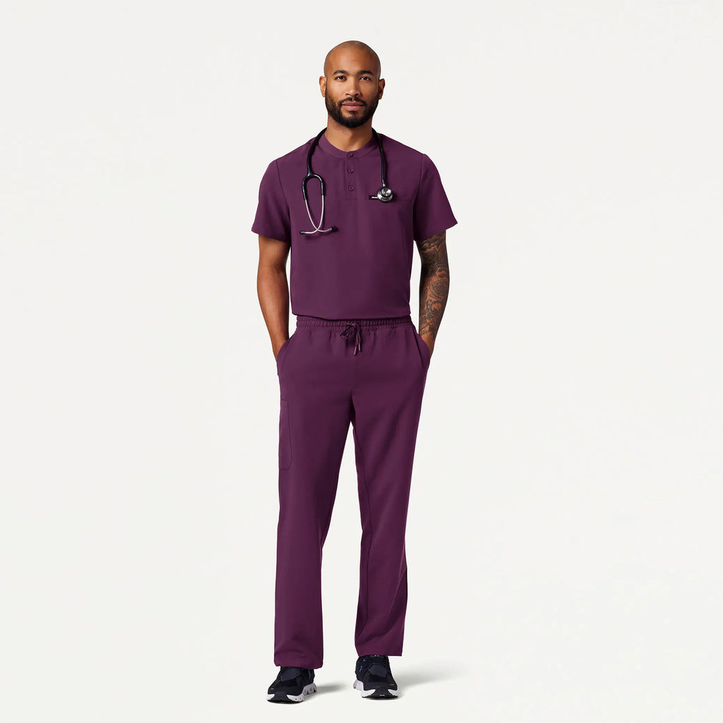 Jaanuu Scrubs Men's Rhodes Everyday Straight-Leg Scrub Pant Dark Amethyst | scrub-supply.com