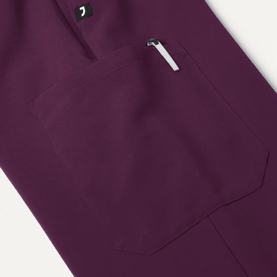 Jaanuu Scrubs Men's Rhodes Everyday Straight-Leg Scrub Pant Deep Eggplant | scrub-supply.com