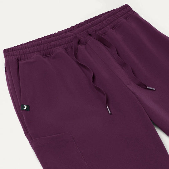 Jaanuu Scrubs Men's Rhodes Everyday Straight-Leg Scrub Pant Deep Eggplant | scrub-supply.com