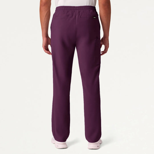 Jaanuu Scrubs Men's Rhodes Everyday Straight-Leg Scrub Pant Deep Eggplant | scrub-supply.com