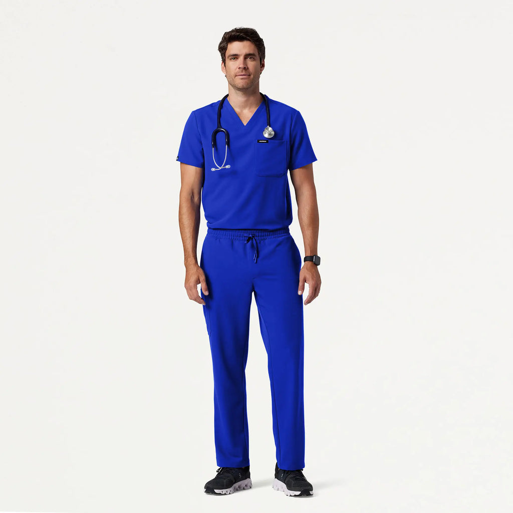 Jaanuu Scrubs Men's Rhodes Everyday Straight-Leg Scrub Pant Electric Blue | scrub-supply.com