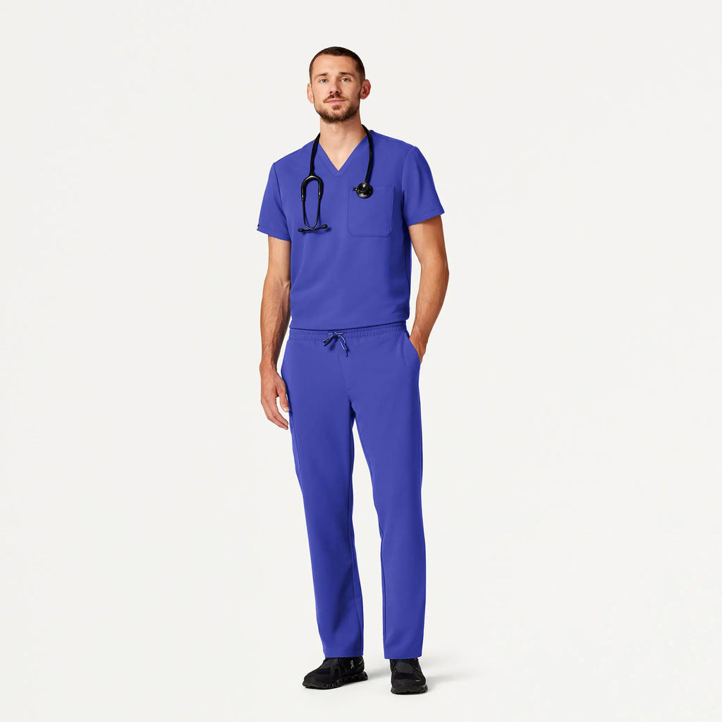 Jaanuu Scrubs Men's Rhodes Everyday Straight-Leg Scrub Pant Moon Blue | scrub-supply.com