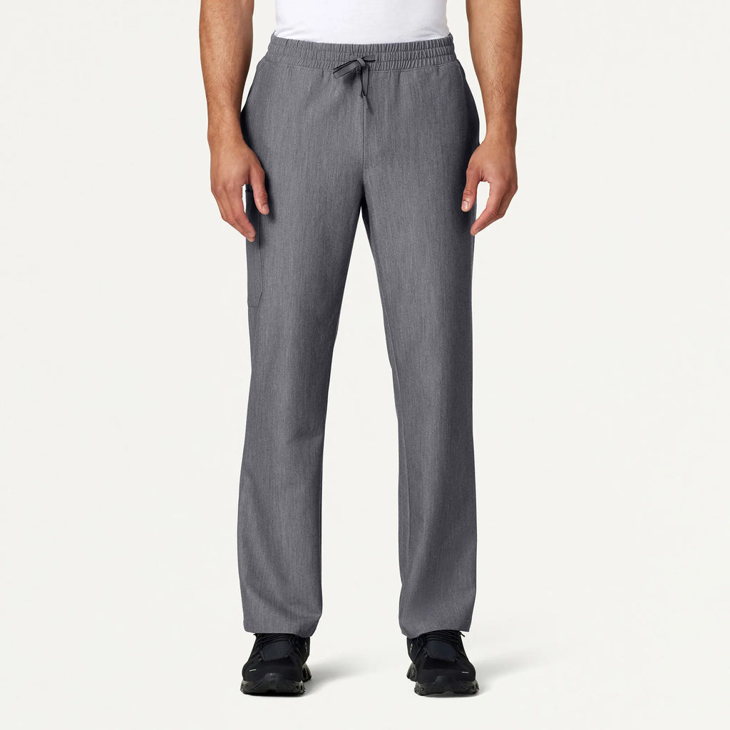 Jaanuu Scrubs Men's Rhodes Everyday Straight-Leg Scrub Pant Heather Gray | scrub-supply.com