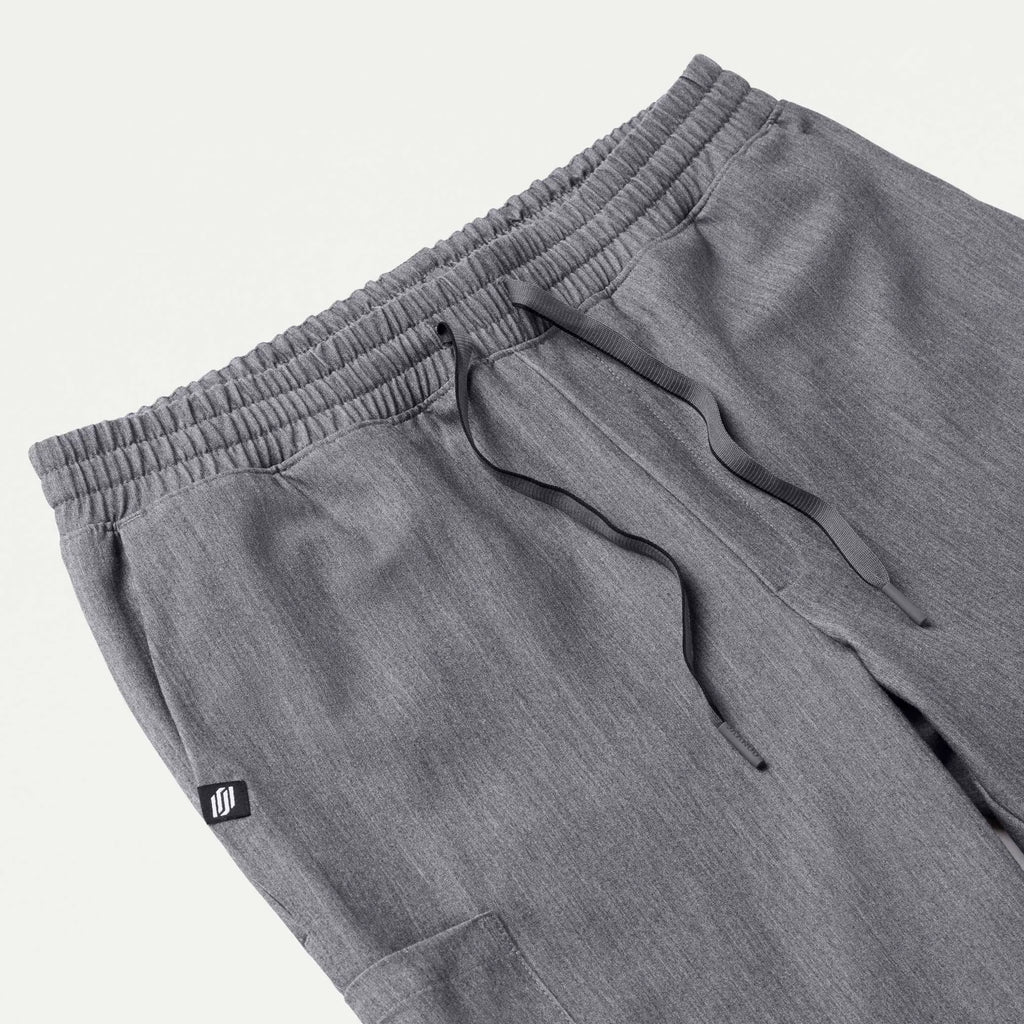 Jaanuu Scrubs Men's Rhodes Everyday Straight-Leg Scrub Pant Heather Gray | scrub-supply.com