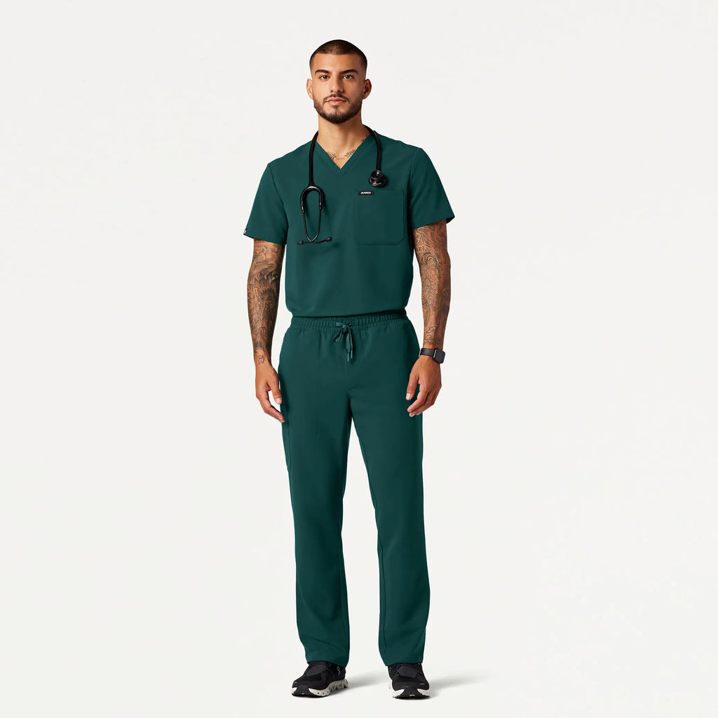 Jaanuu Scrubs Men's Rhodes Everyday Straight-Leg Scrub Pant Midnight Green | scrub-supply.com