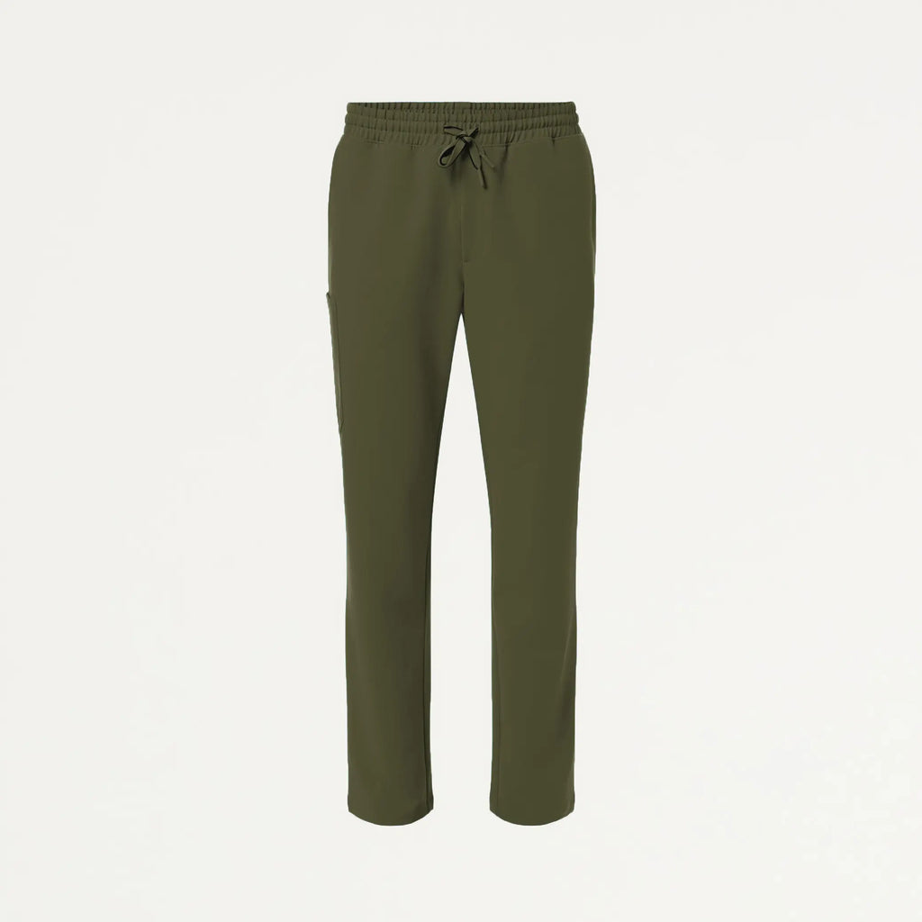 Jaanuu Scrubs Men's Rhodes Everyday Straight-Leg Scrub Pant Olive | scrub-supply.com